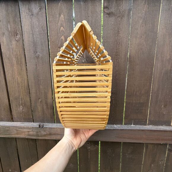 Arc Bag – Boho Wooden Handbag | Half Moon Clutch Purse - Picture 2 of 10